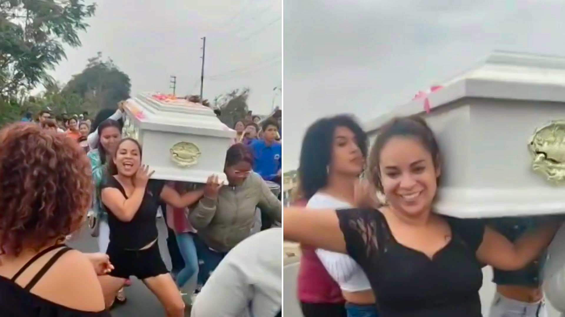 Mujeres Despiden a su Tía Bailando y Cargando el Ataúd N