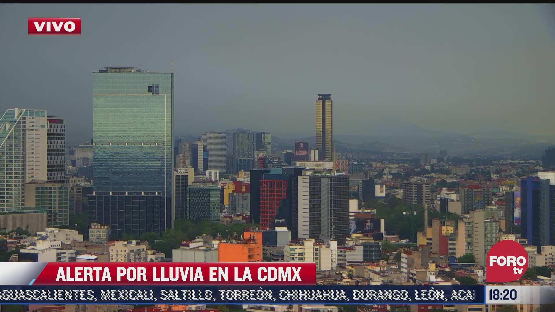 Activan alerta amarilla por lluvias en 16 alcaldías de CDMX