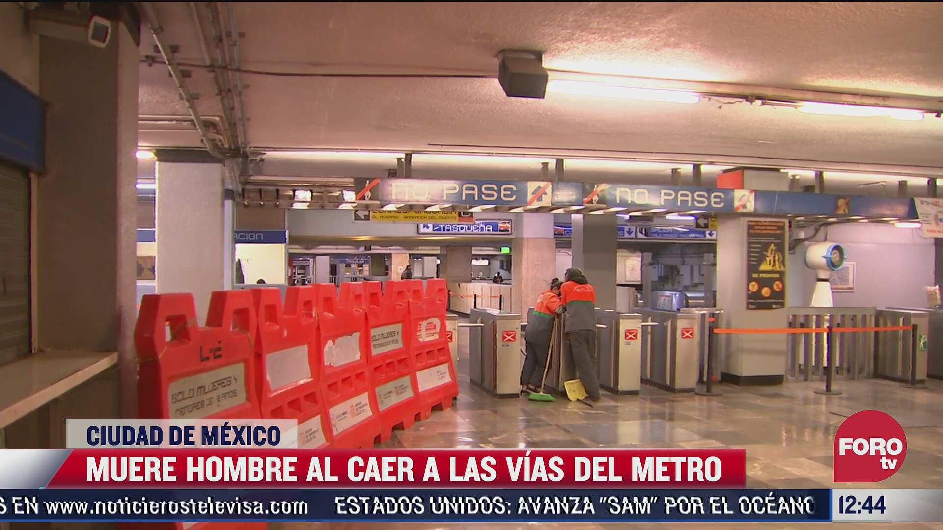 Muere hombre tras caer a vías del Metro CDMX