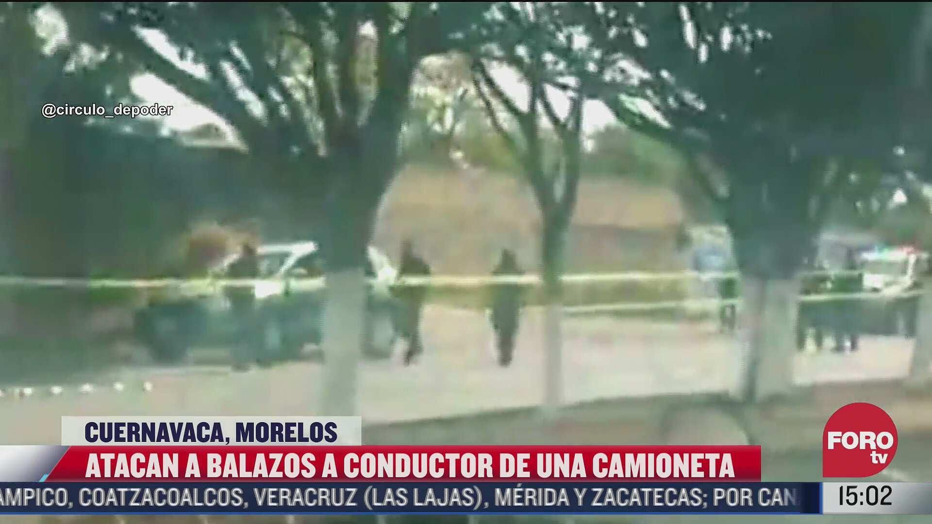 Asesinan a balazos a conductor en Cuernavaca, Morelos