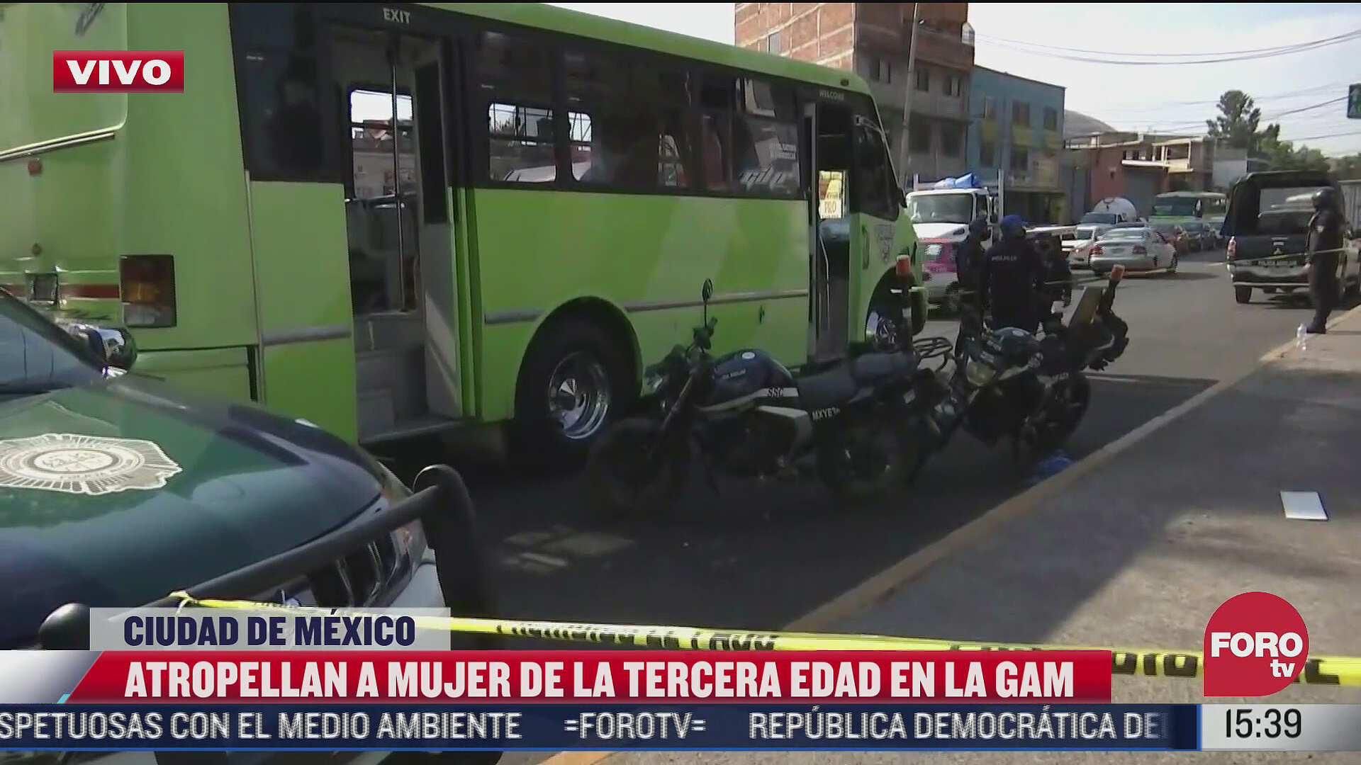 Atropellan a mujer de la tercera edad en la GAM
