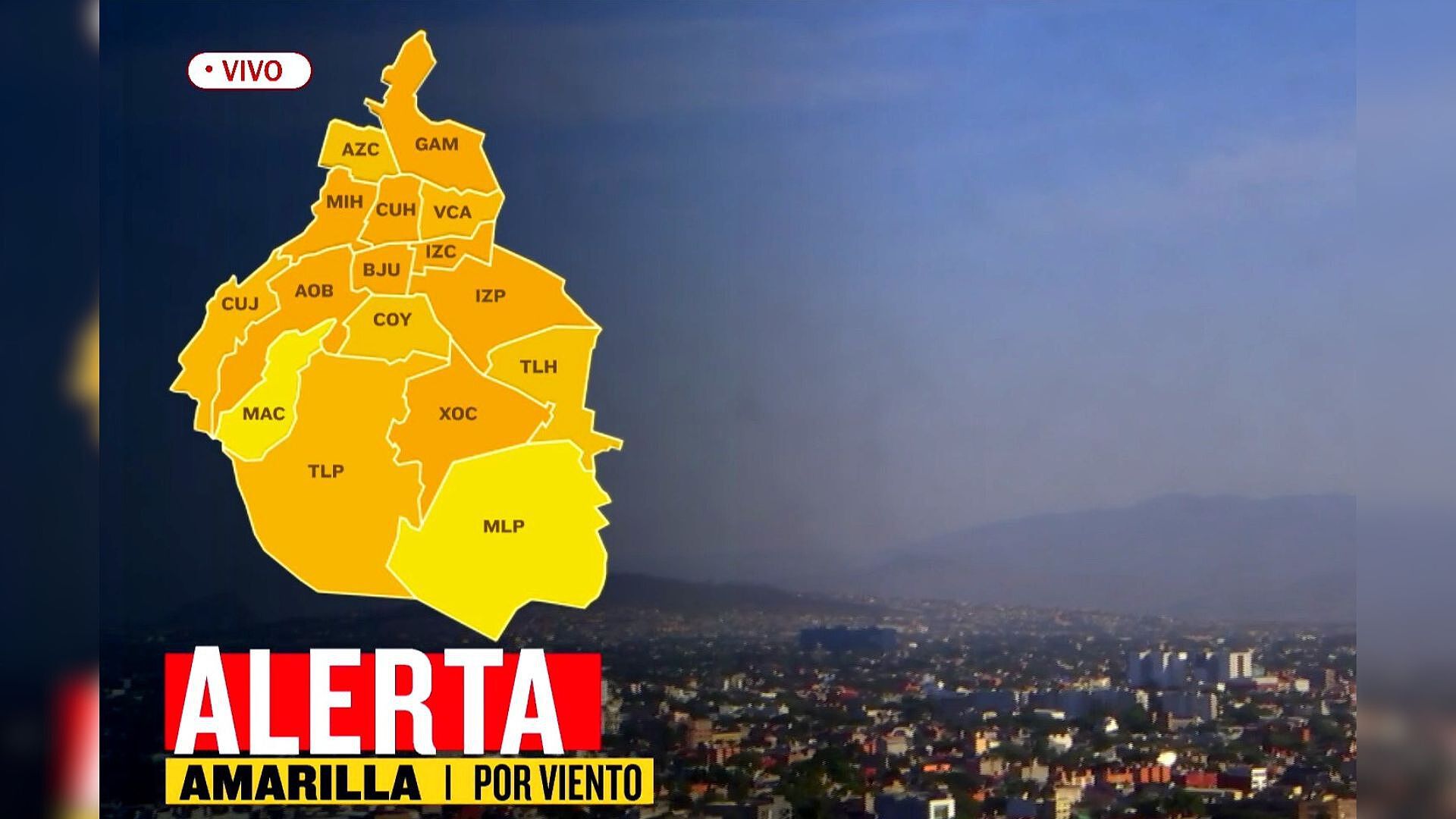 Alerta Amarilla por Fuertes Vientos en Todas las Alcaldías de CDMX