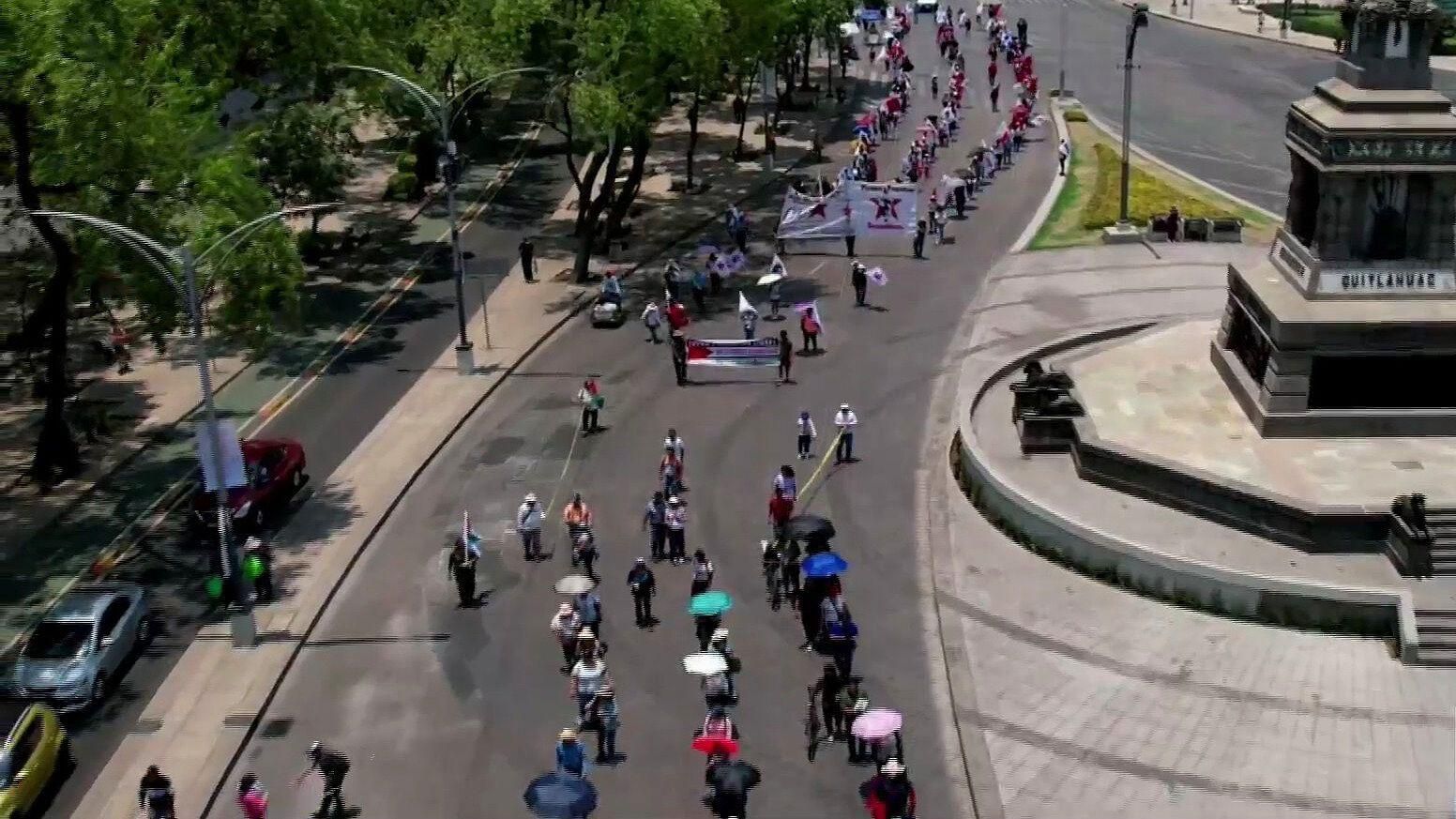 Así se Ve Desde el Aire la Marcha por el Día del Trabajo 2024 Hoy en CDMX