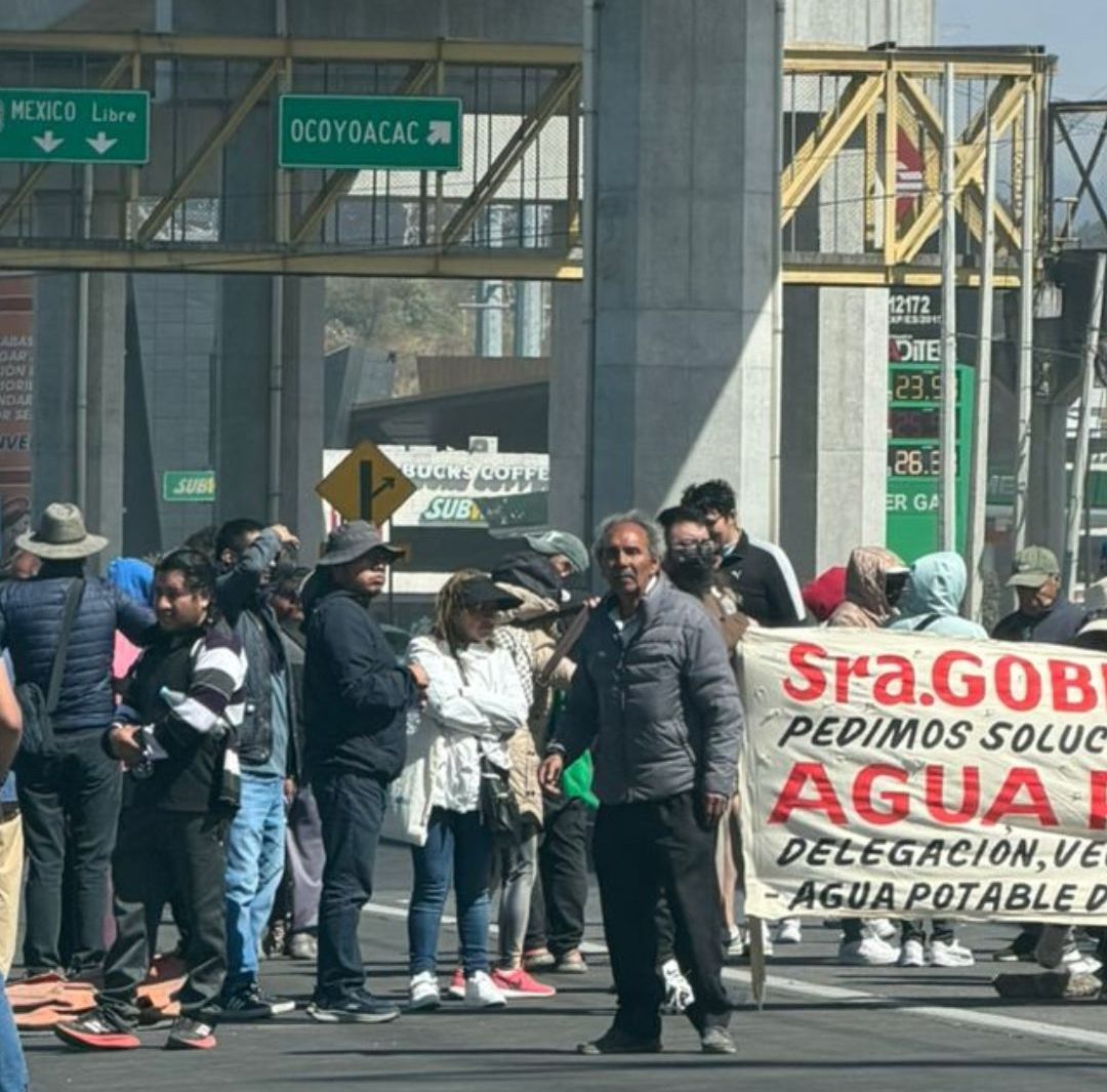 Bloqueo la Carretera Toluca–México por Habitantes de Ocoyoacac por Falta de Agua