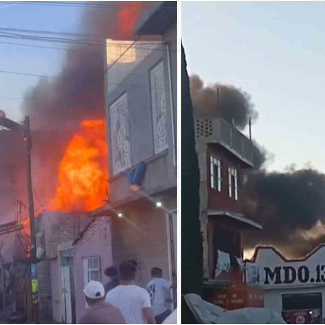 La columna de humo se puede ser desde varios puntos del municipio.