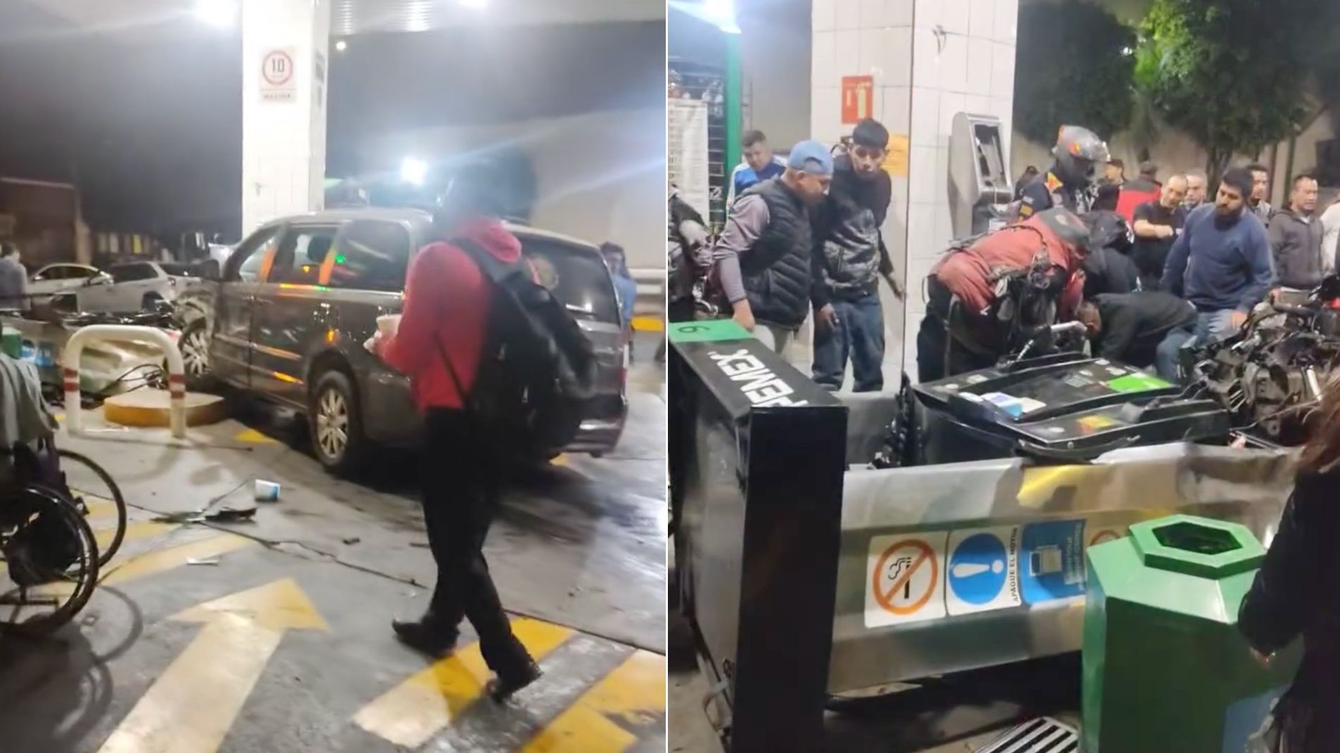Camioneta se Impacta Contra Gasolinera en Calzada Ignacio Zaragoza