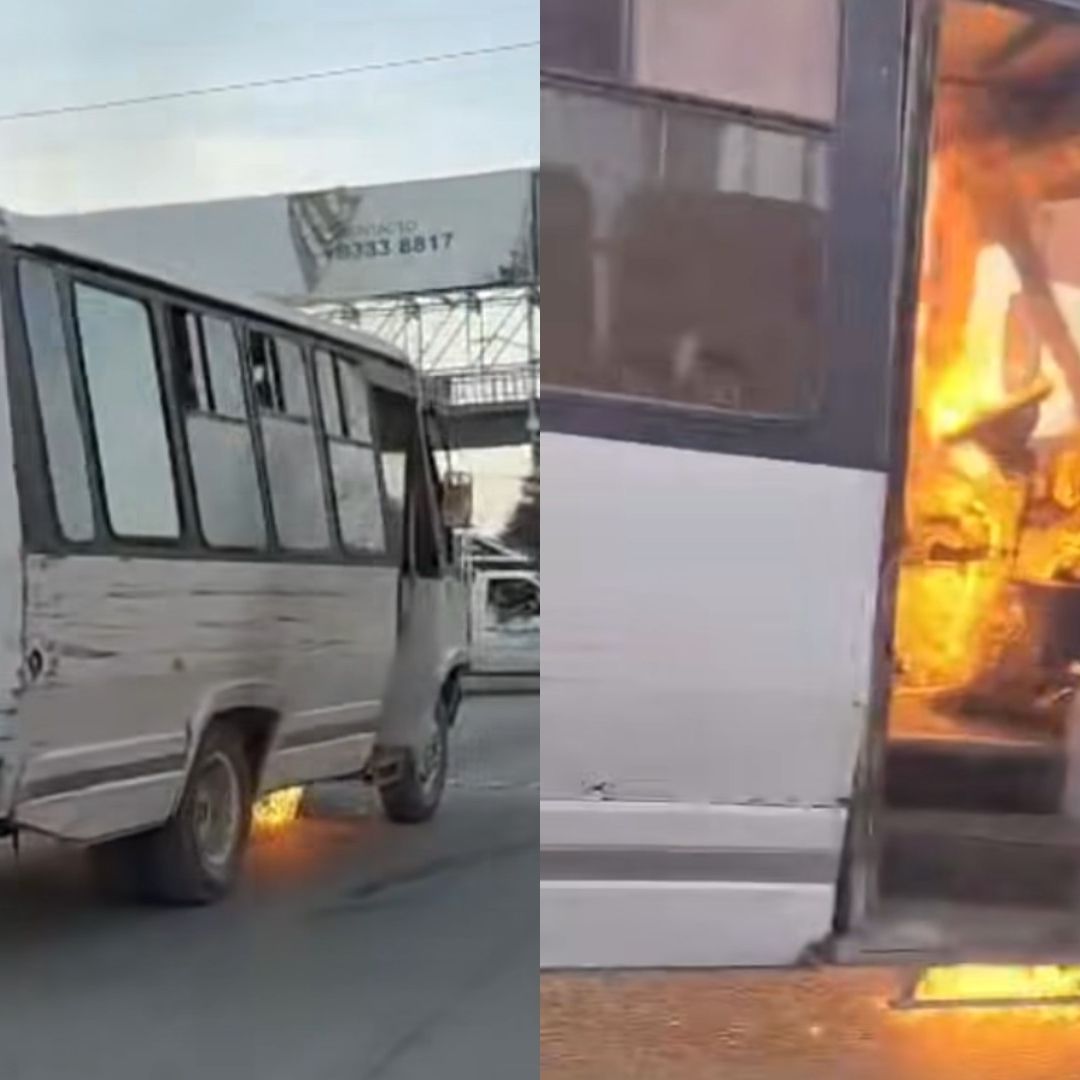 Incendio transporte escolar