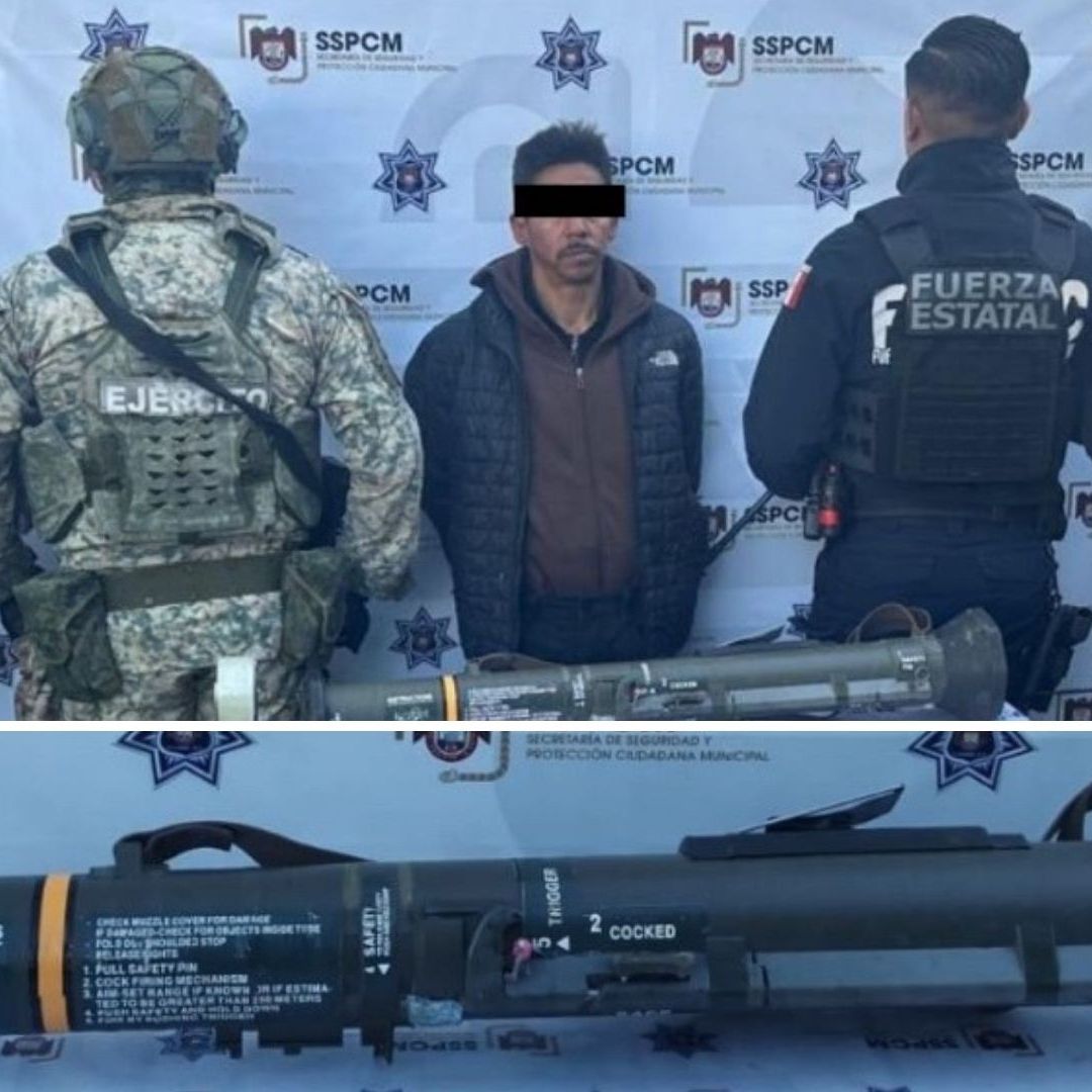 Detienen en Tijuana a Miguel Ángel “N” Alias “El Tío Mike” con un Lanzacohetes