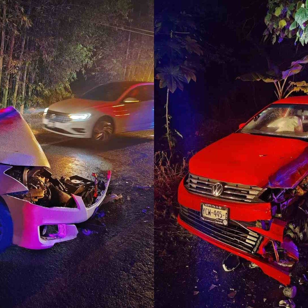 Cinco Personas Lesionadas tras Fuerte Accidente en la Carretera Fortín Huatusco El Jonote Veracruz