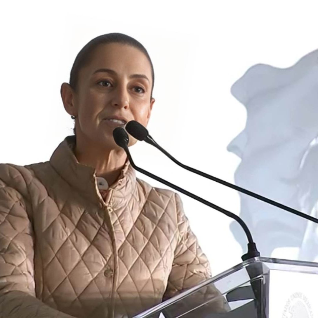 Claudia Sheinbaum en el evento en Hidalgo donde anunció la reconversión de la refinería de Tula.