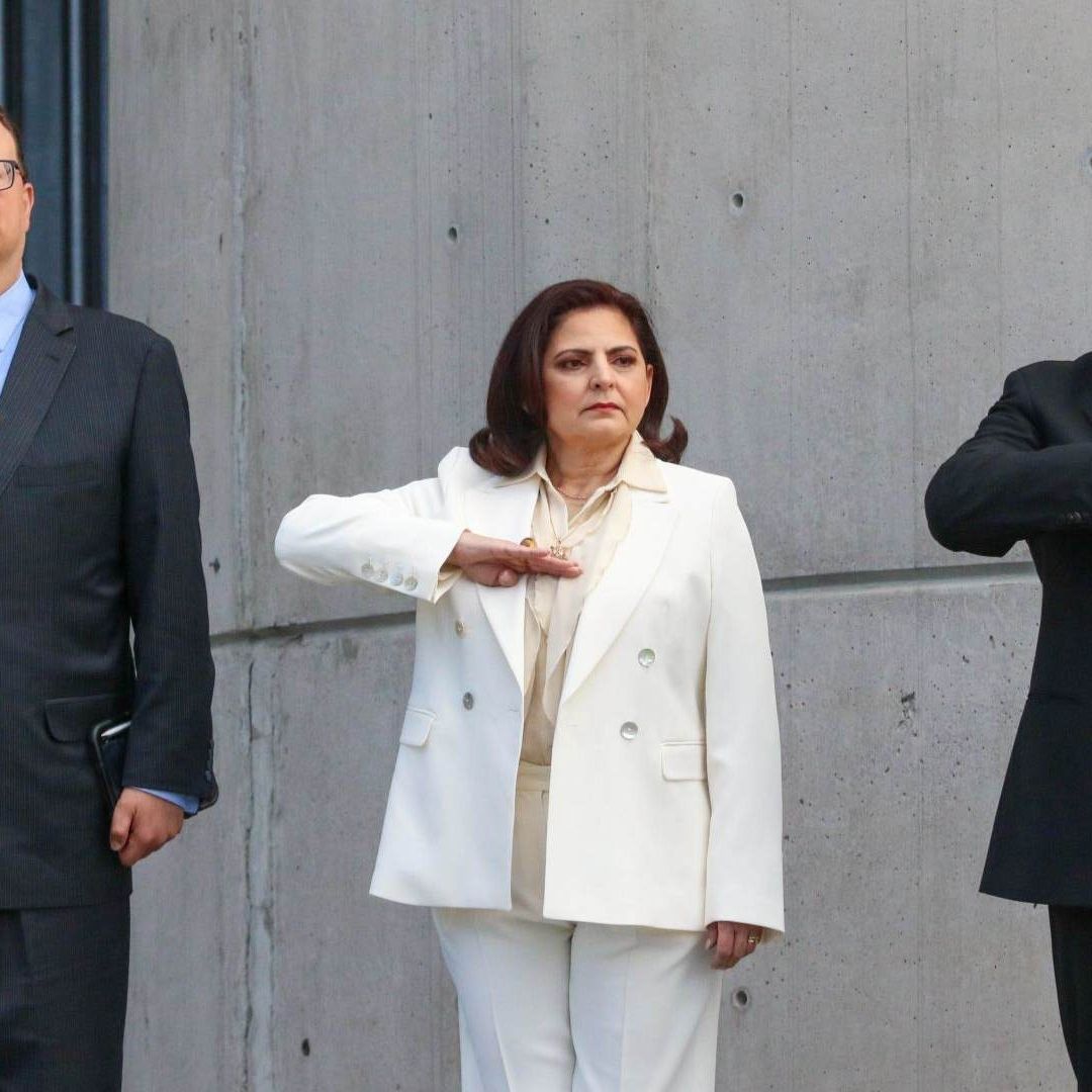 Mónica Soto en su primer evento como presidenta del TEPJF