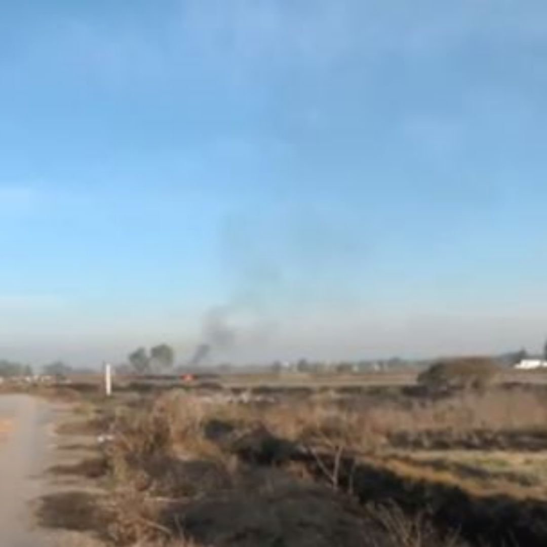 Una toma clandestina en un ducto de Petróleos Mexicanos se incendió la mañana de hoy, 4 de enero de 2024, en el municipio de Nextlalpan