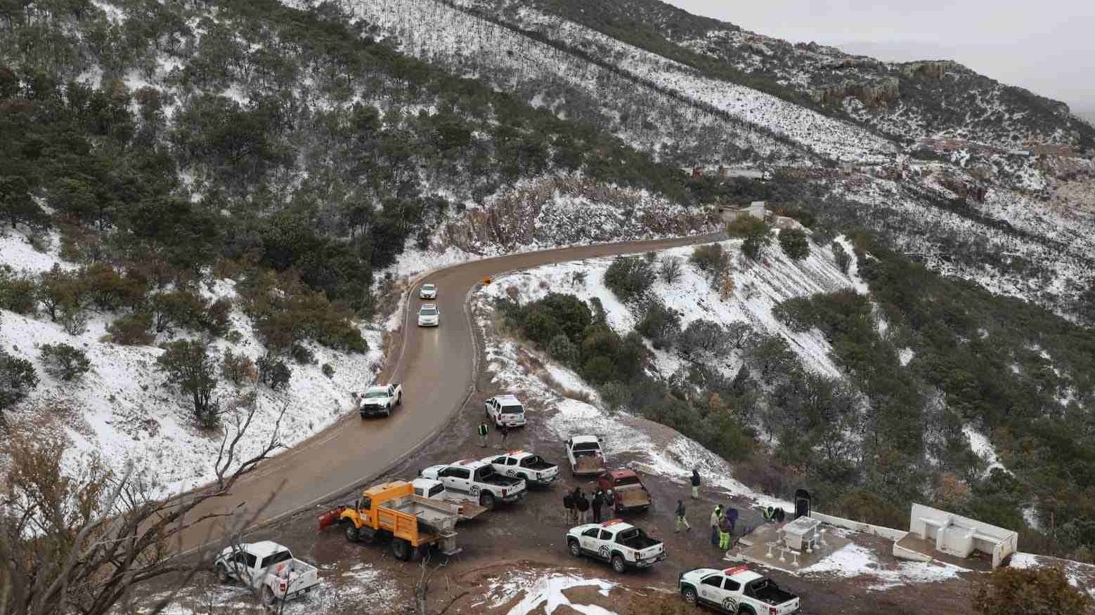 Reabren el Puerto San Luis en Carretera Agua Prieta-Janos Tras Nevada en Sonora