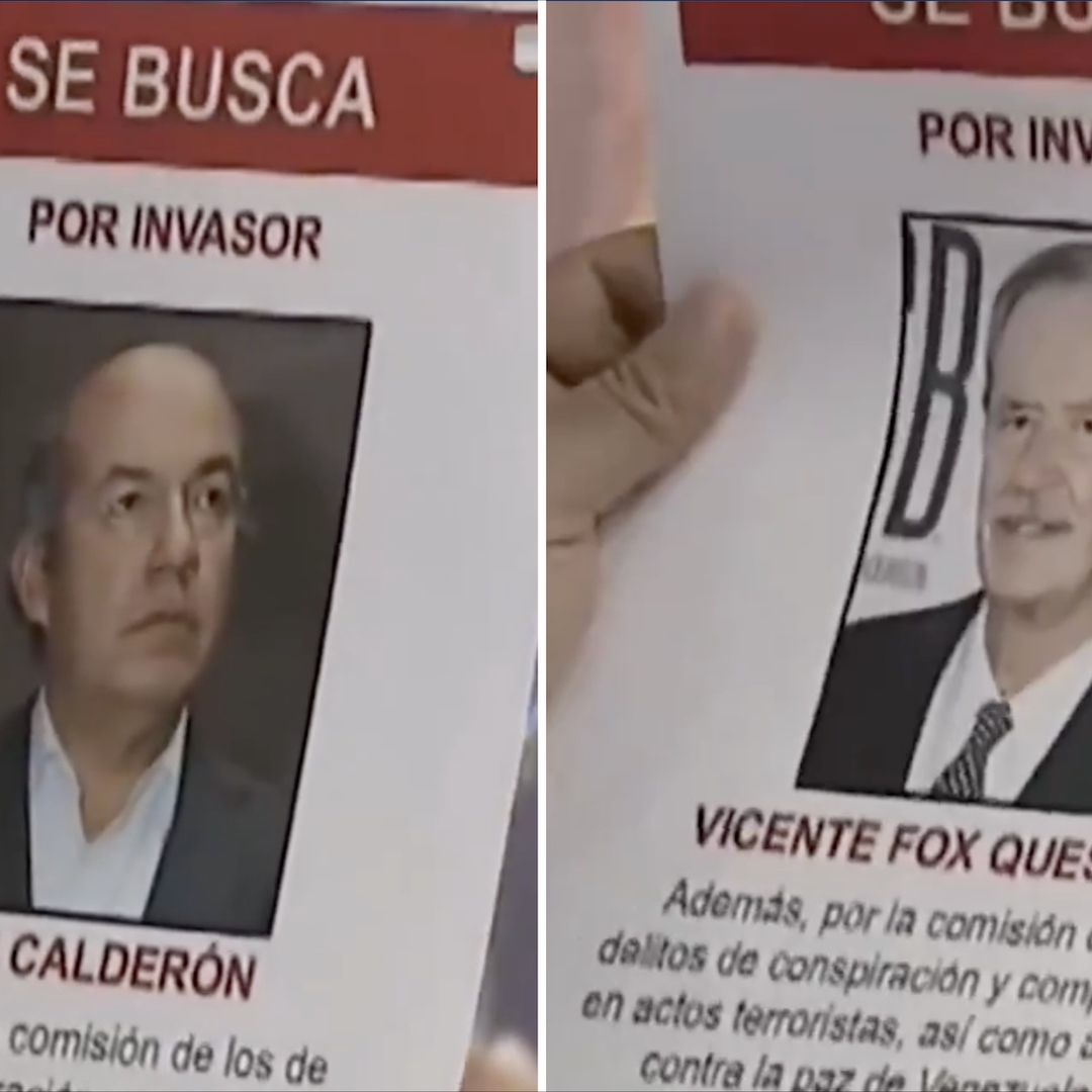 Venezuela publica carteles de ‘se busca’ con rostros de Fox y Calderón