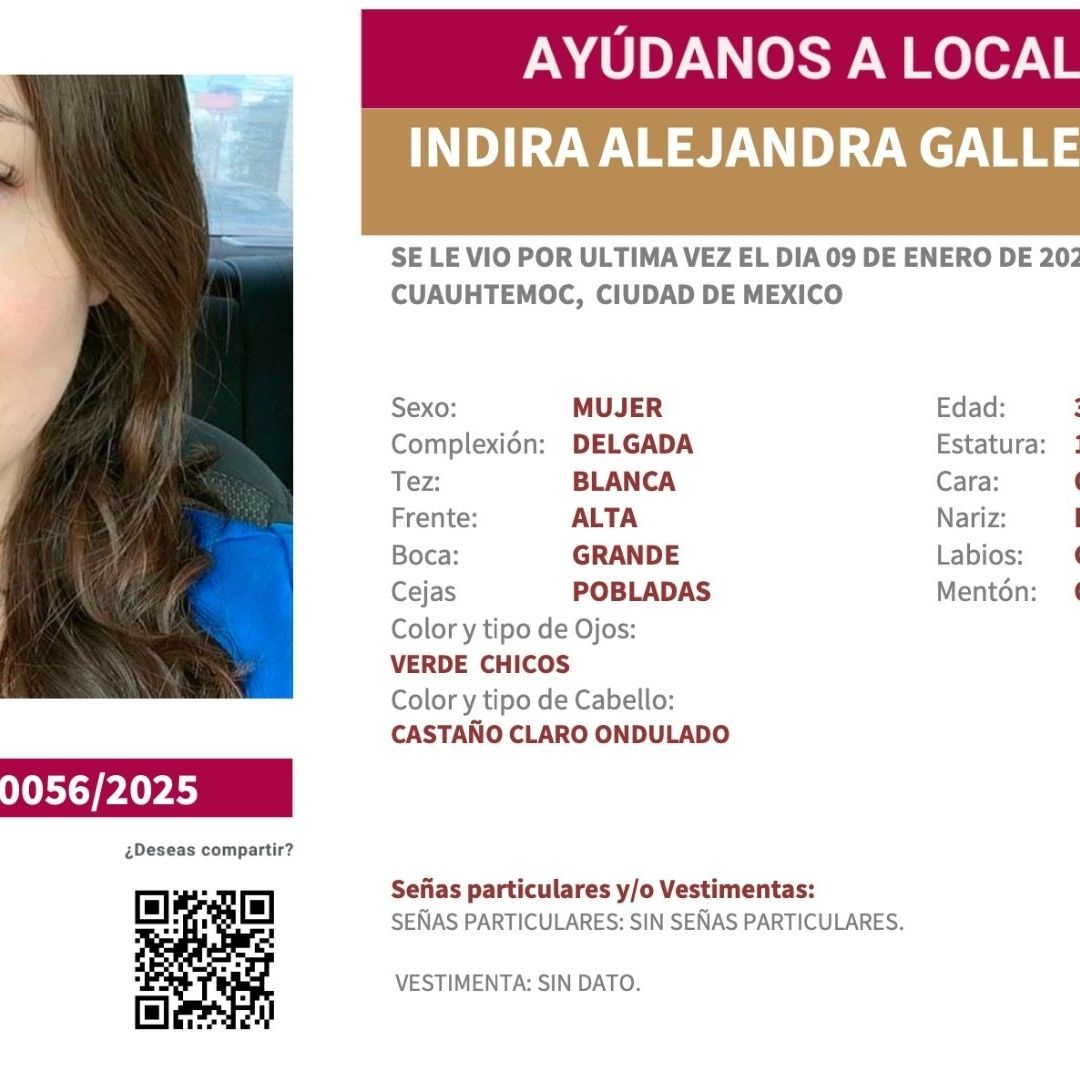 Piden el Apoyo para Localizar a Indira Alejandra Gallegos Zepeda Doctora Chihuahuense Desapareció en CDMX