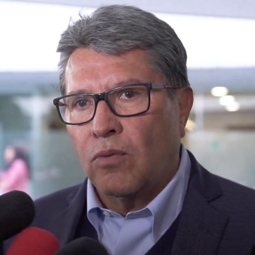 El senador Ricardo Monreal conversa con medios de comunicación sobre Ernestina Godoy