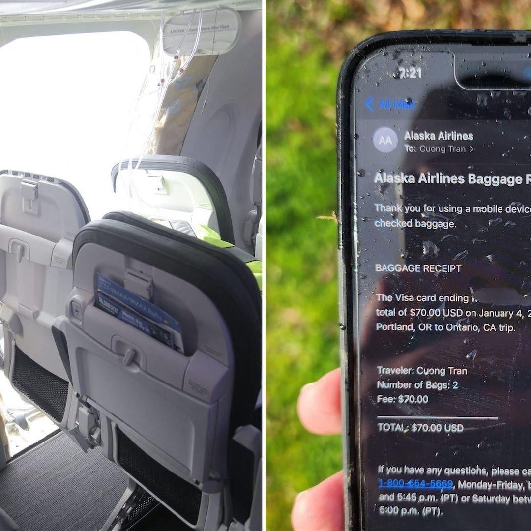 Recuperan iPhone que cayó de un avión de Alaska Airlines