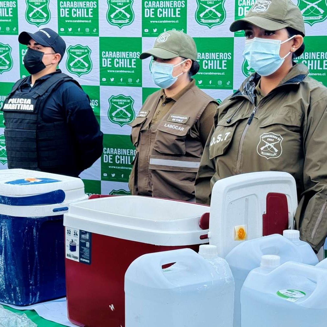 Histórico Decomiso de Metanfetamina Vinculada con el CJNG en Chile; Hay 2 Mexicanos Detenidos