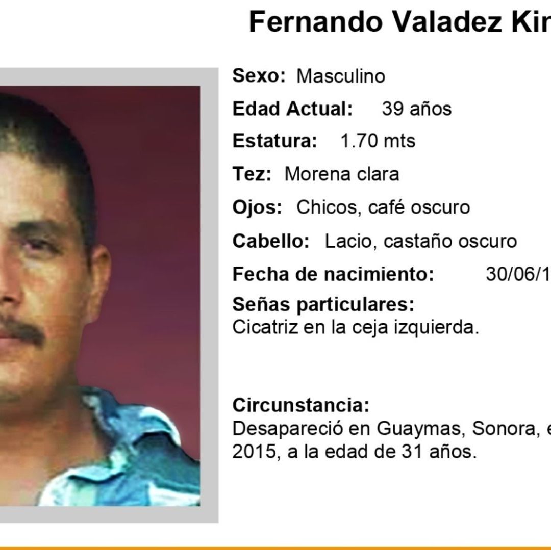 Emiten Ficha de Búsqueda por Hombre Visto por Última Vez Hace 10 Años en Guaymas