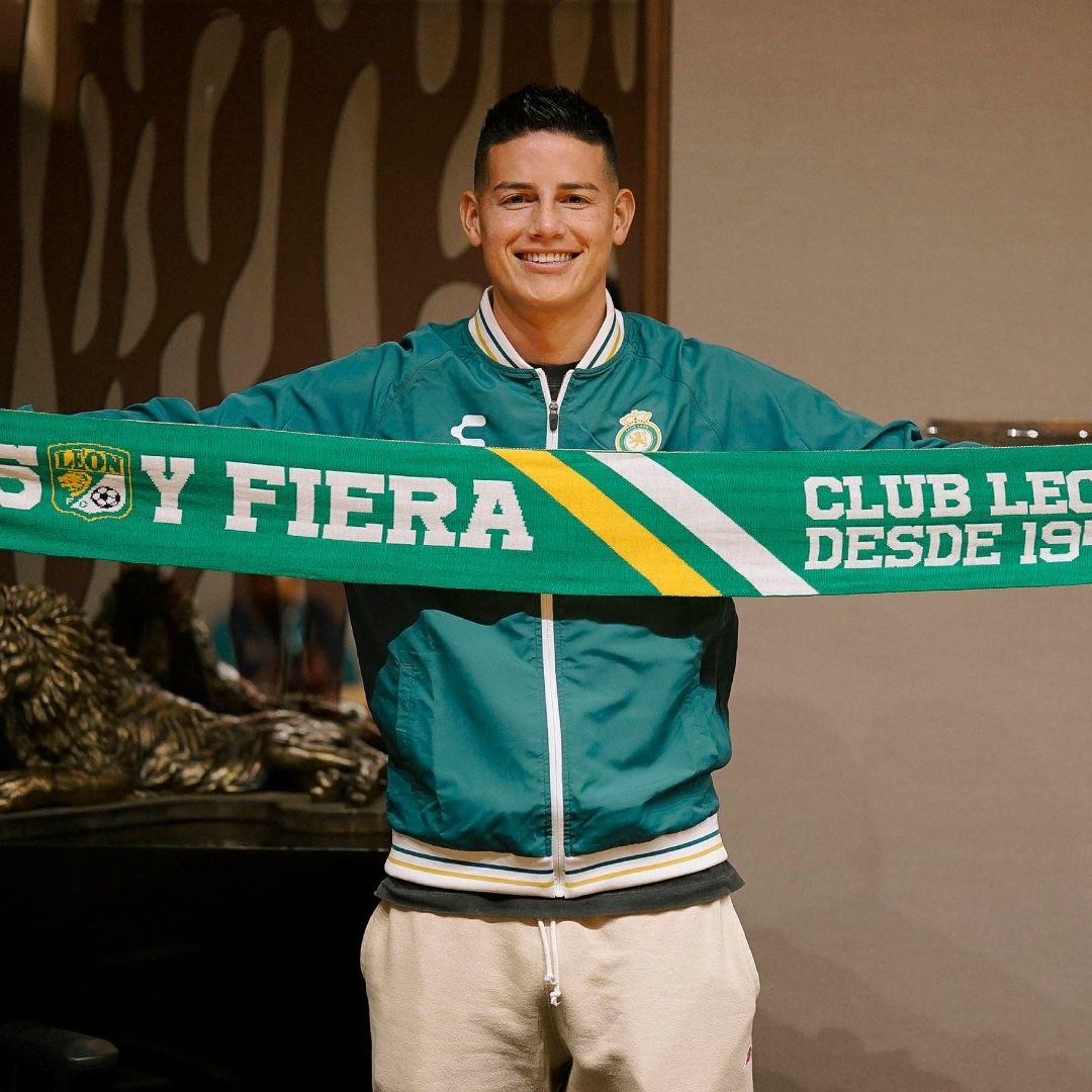 El club León compartió la primera imagen de James Rodríguez con los colores esmeraldas