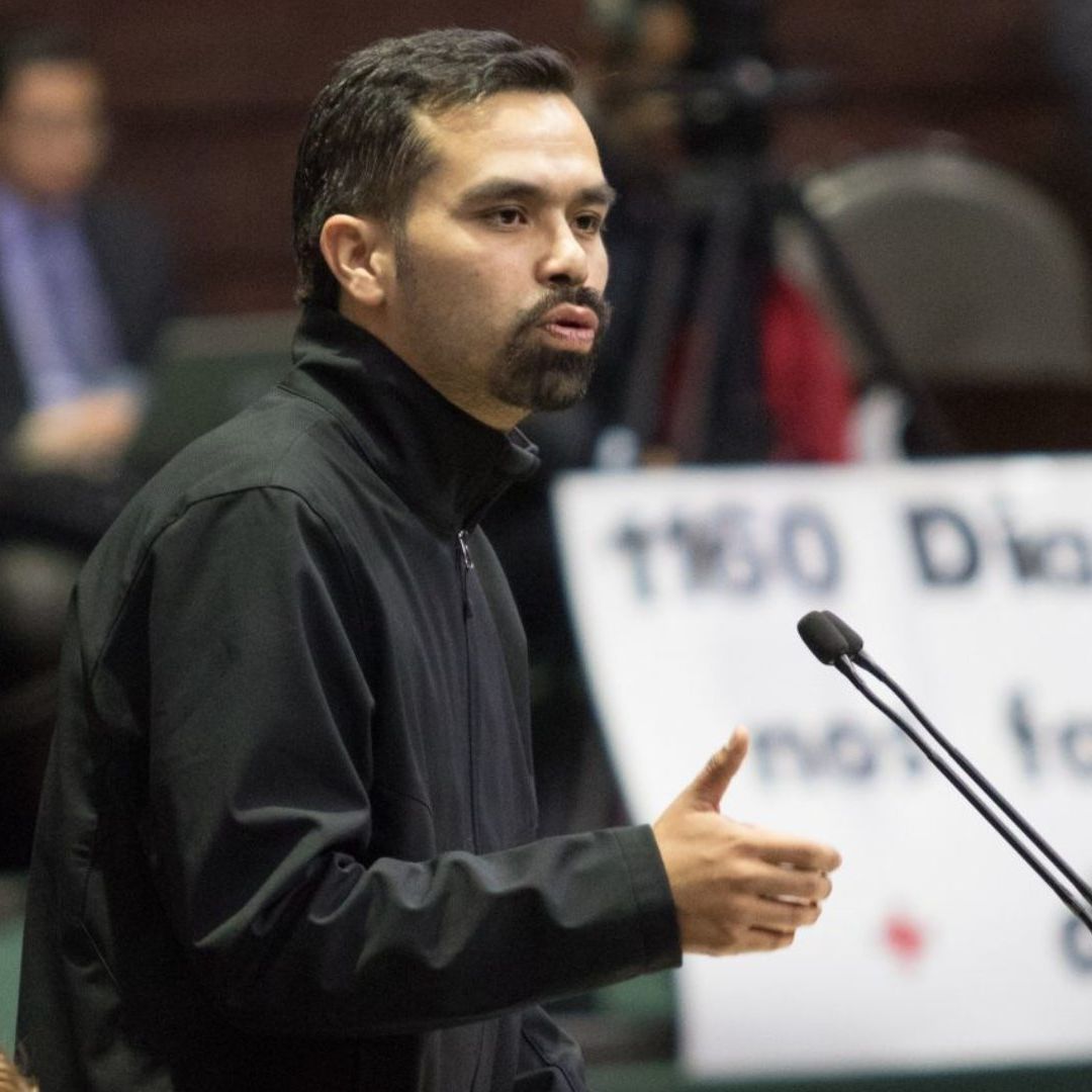 Jorge Álvarez Máynez durante una sesión de la Cámara de Diputados.