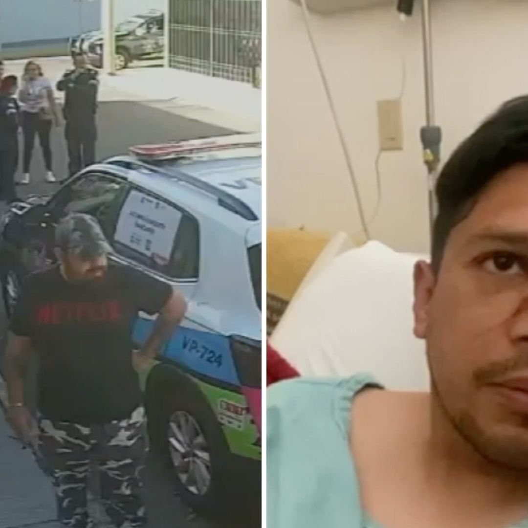El joven cuenta con heridas en el rostro.