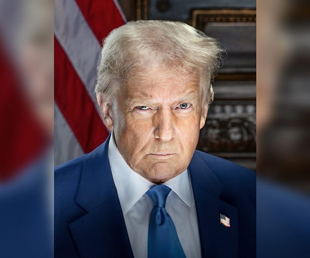 Revelan Retrato Oficial de Donald Trump Previo a Toma de Posesión en EUA