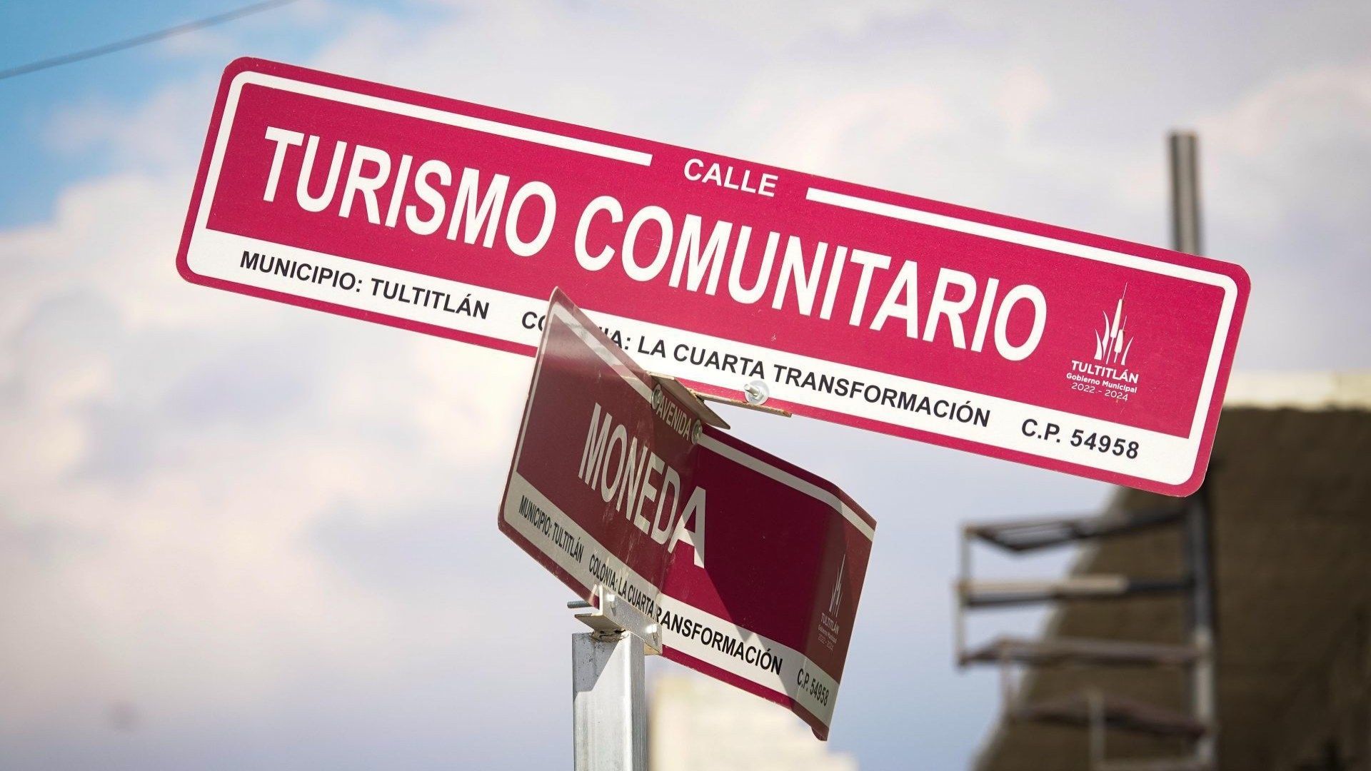 Calles Turismo Comunitario y Moneda, en la colonia Cuarta Transformación