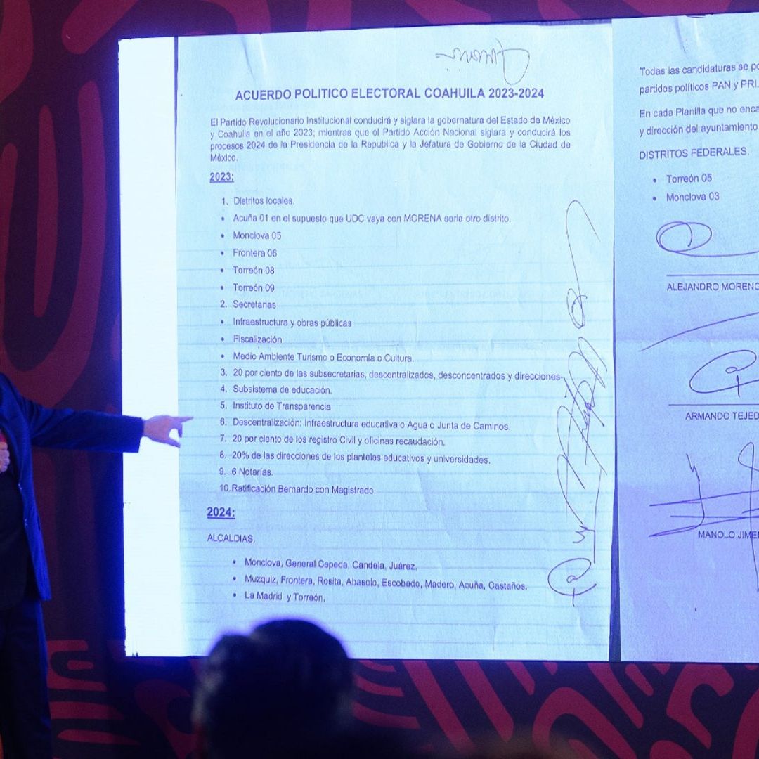 Esto dice el documento revelado por el PAN al que AMLO calificó de "acuerdo mafioso para repartirse botín"