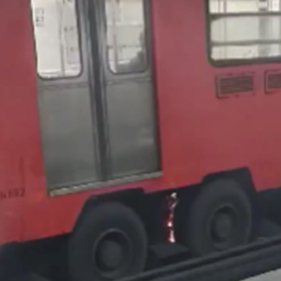 Se incendia llanta de vagón del Metro CDMX
