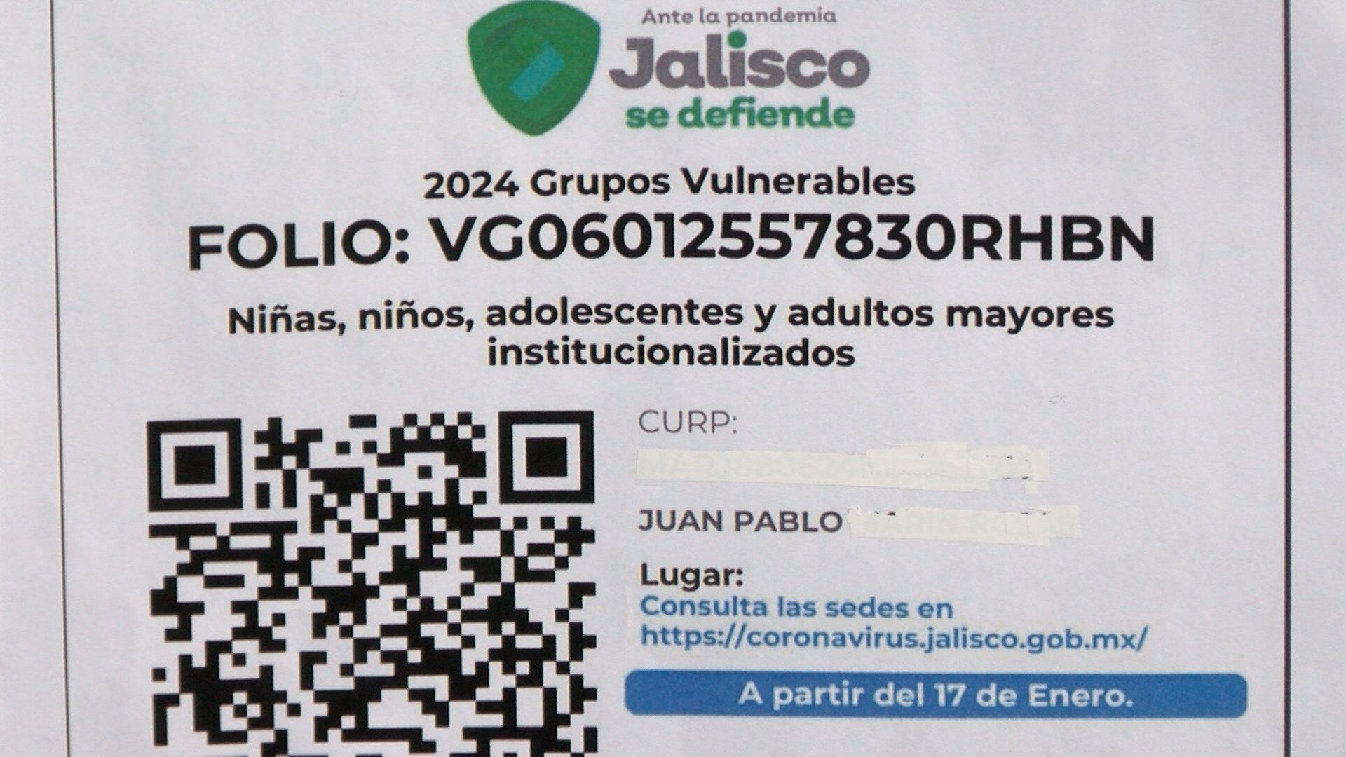 Registro de vacunación contra Covid-19