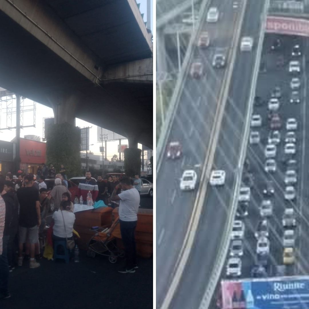 Periférico Norte: Mega Bloqueo por Falta de Agua Provoca Caos y Filas Kilométricas en Naucalpan