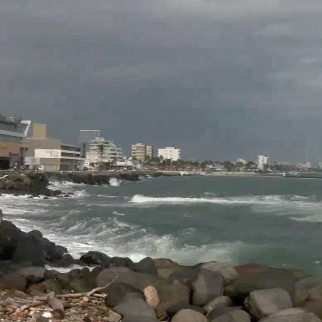 Cielo nublado y evento de Norte en las costas de Veracruz