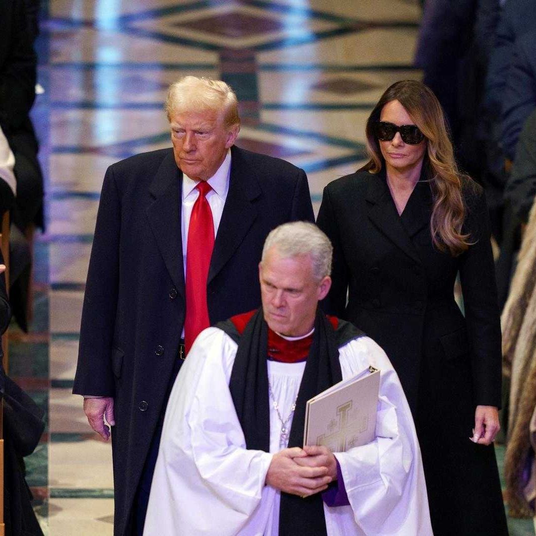 Donald y Melania Trump en la Catedral de Washington