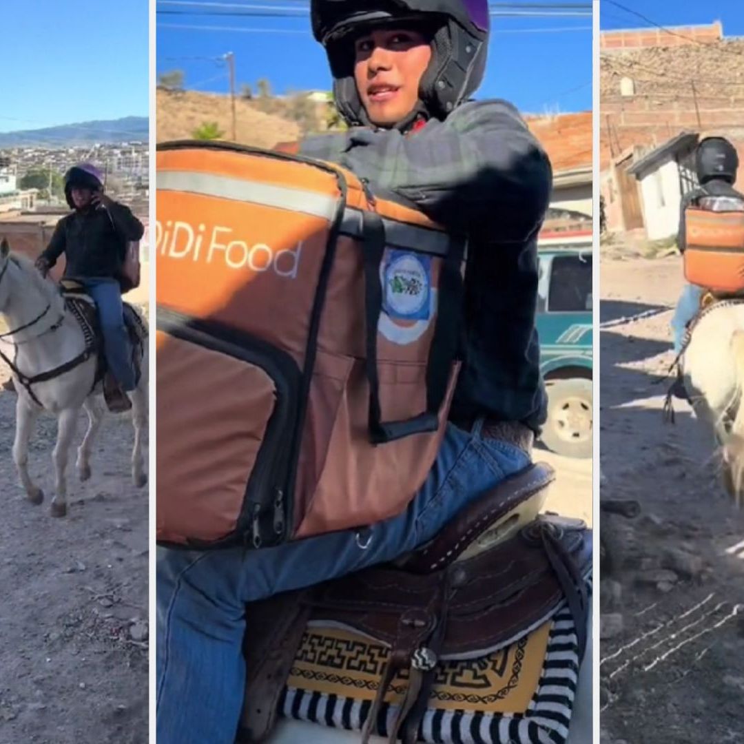 Video | México Mágico: Repartidor de Comida por Aplicación Hace Entregas a Caballo