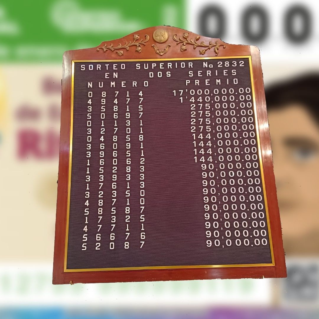 Dónde cayó el premio mayor de la Lotería Nacional 24 de enero 2025 sorteo superior 2832