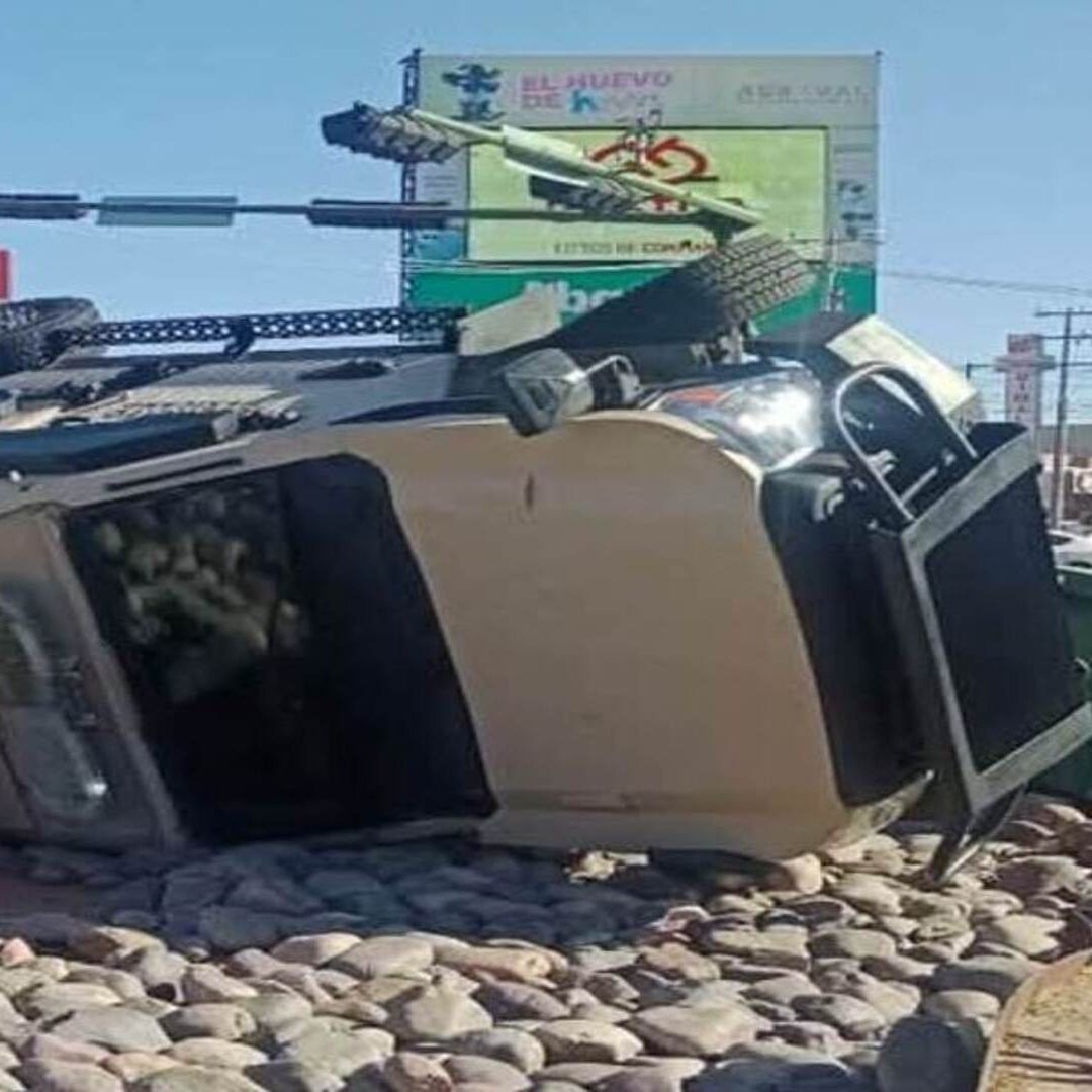 Vuelca Camión del Ejército Mexicano en Hermosillo; Hay Un Lesionado