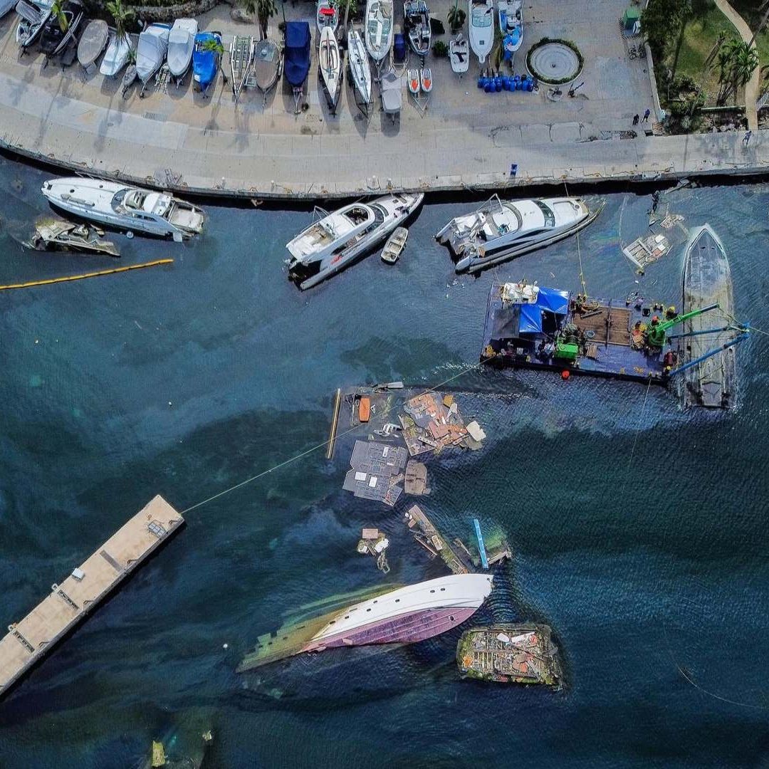 Generan Contaminación en Acapulco, Embarcaciones Hundidas por Otis