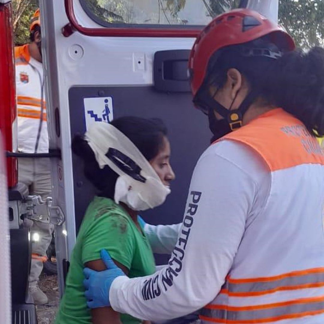 Volcadura de Camión Deja 23 migrantes lesionados en Chiapas