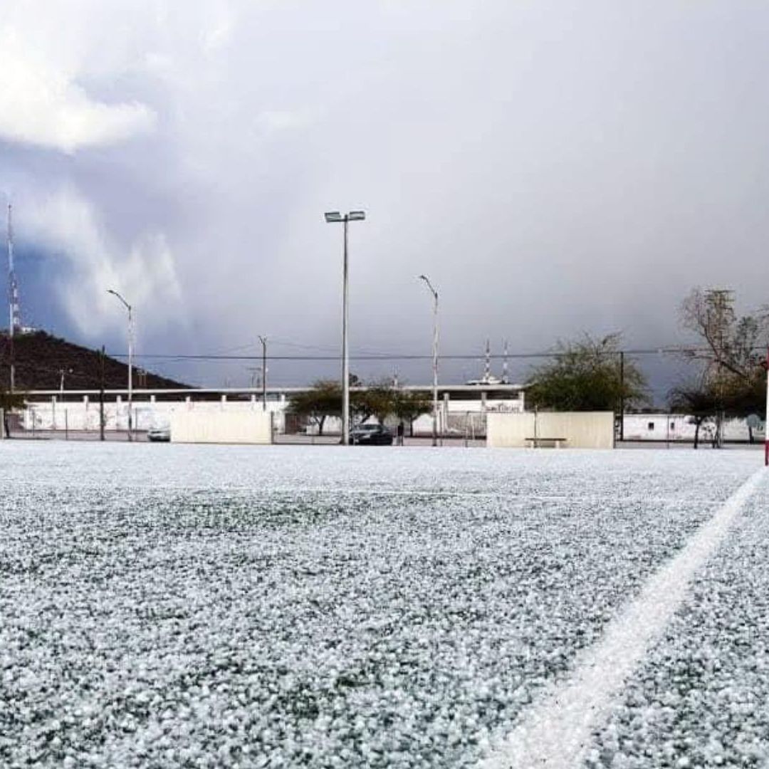Cae Granizada en Caborca