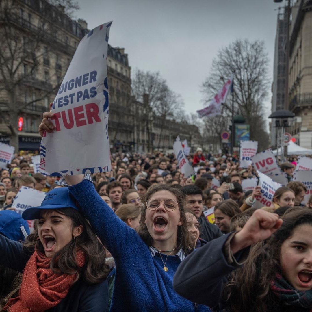 Marcha en París, Francia, en contra del aborto