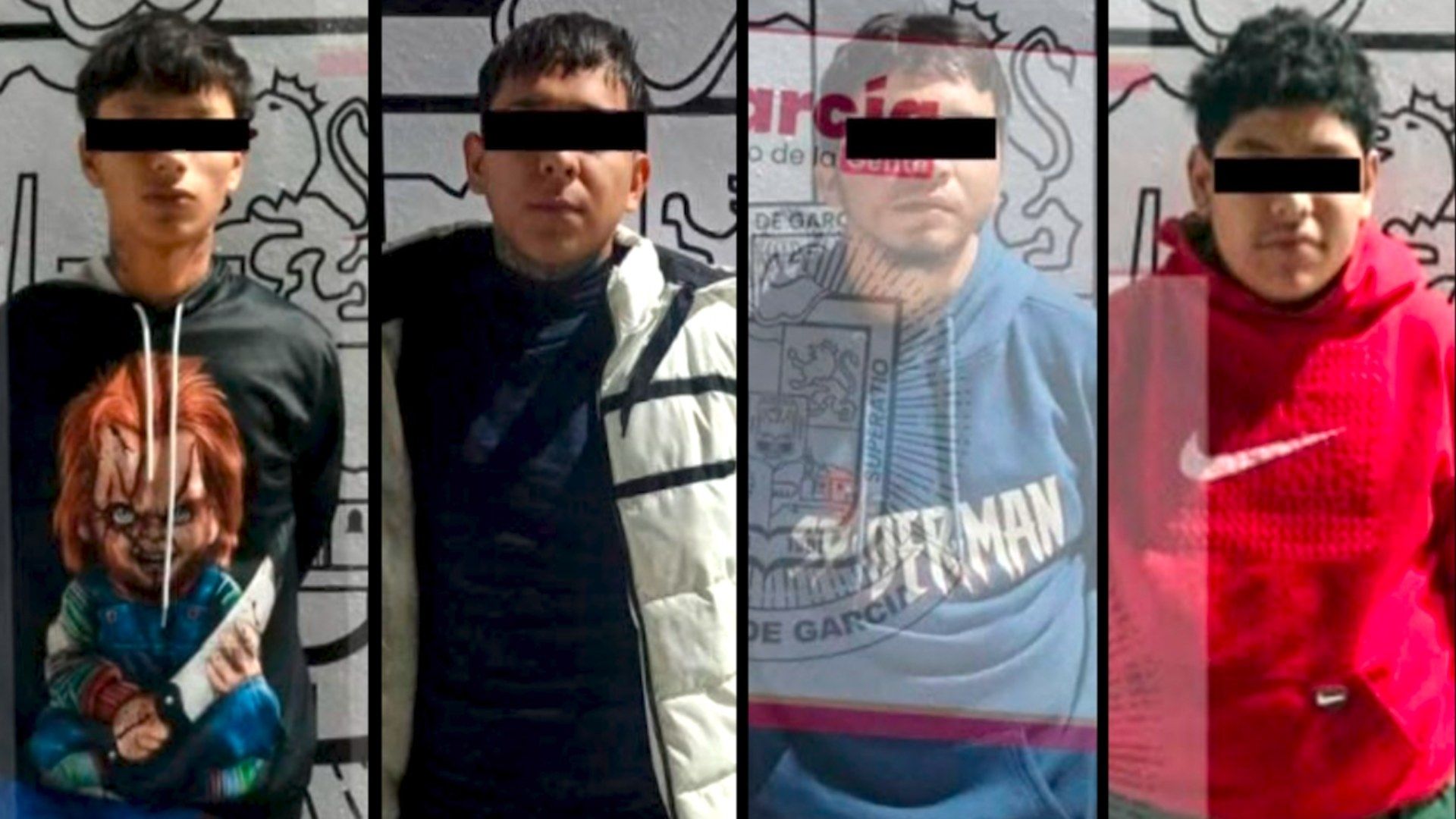A los detenidos, además de la réplica de arma de fuego, se les encontró droga