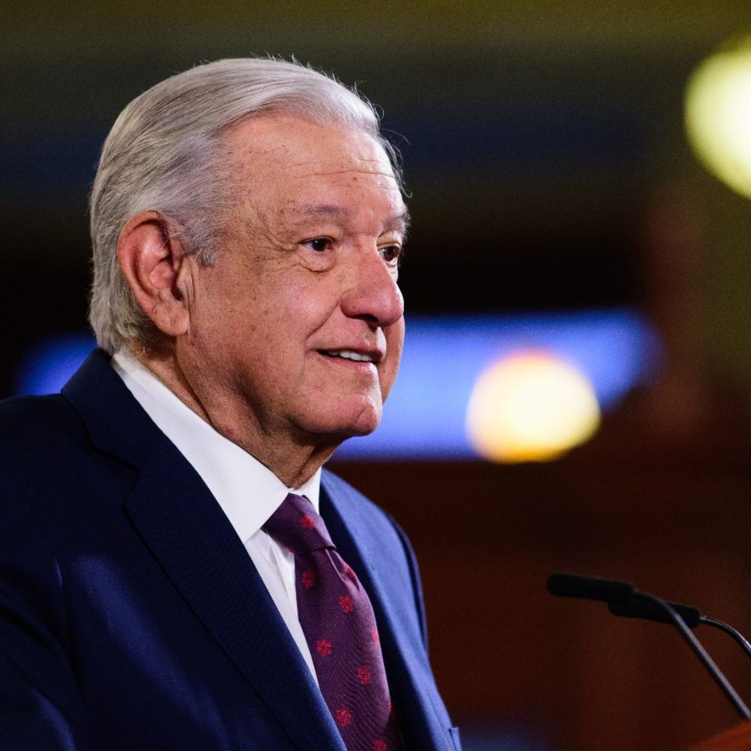 El presidente López Obrador en conferencia mañanera