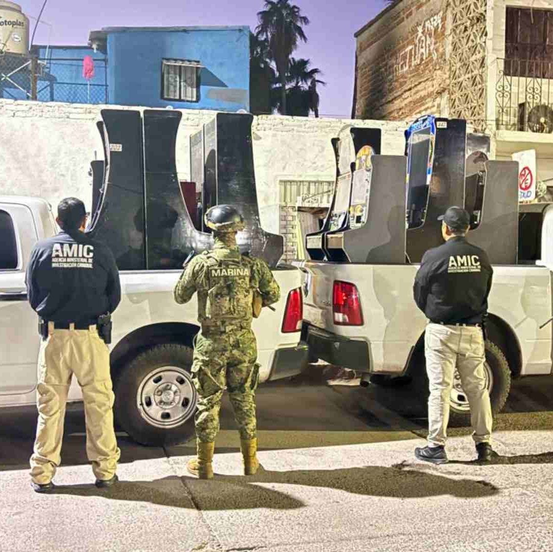 Aseguran 31 Maquinas Tragamonedas Tras Cateos en Guaymas