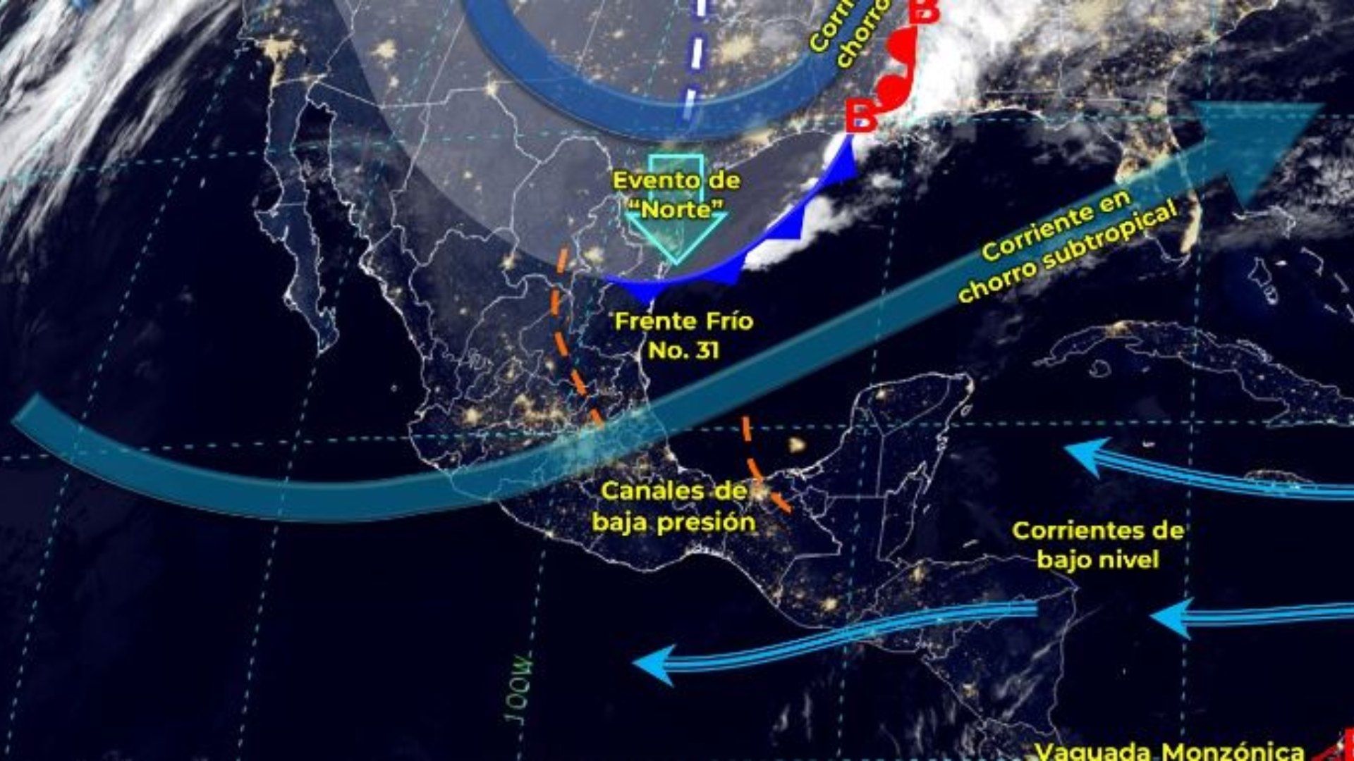 Clima hoy en México sábado 27 de enero de 2024