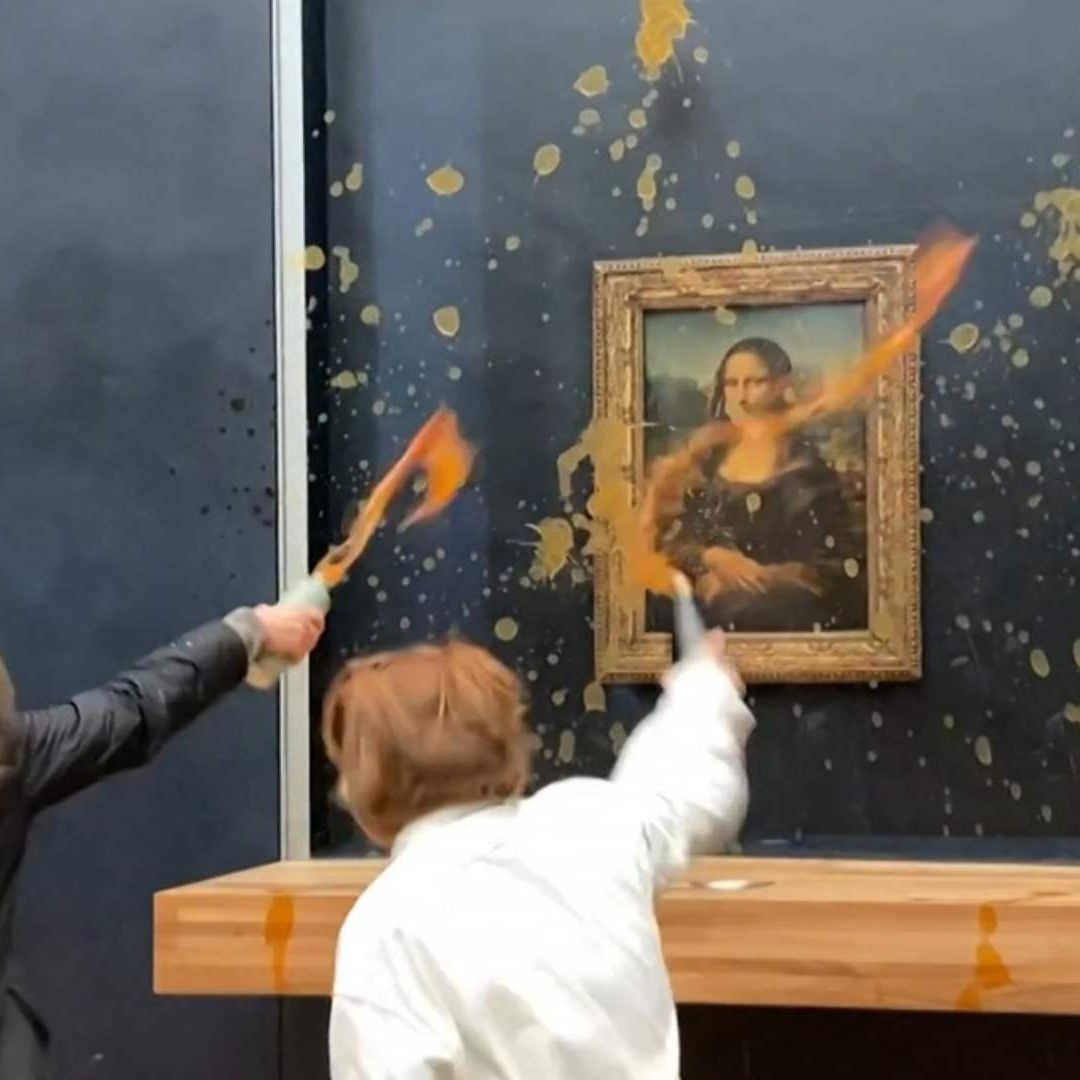 Activistas Climáticas Arrojan Sopa a la Mona Lisa en el Museo del Louvre de París