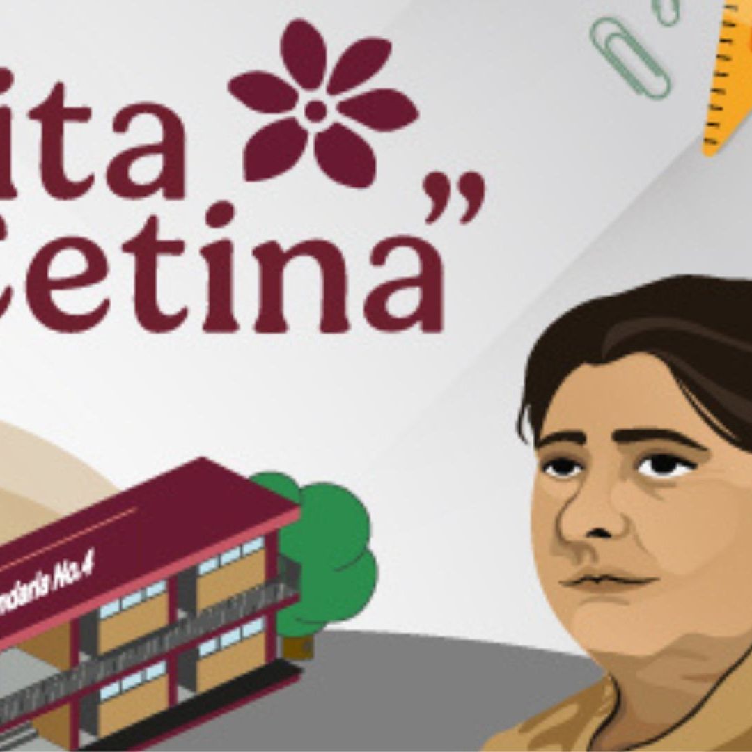 Beca Rita Cetina entrega de tarjetas