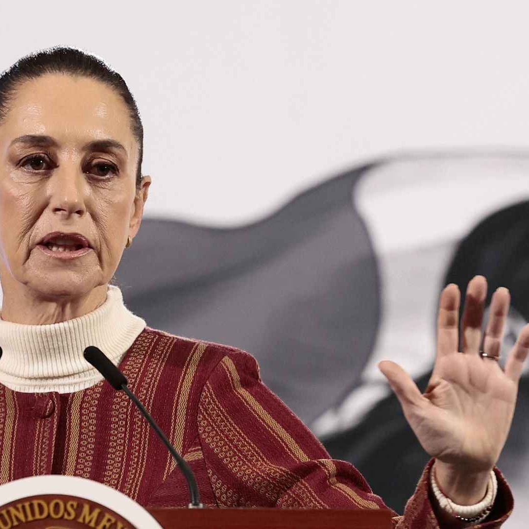 La presidenta Claudia Sheinbaum durante conferencia mañanera