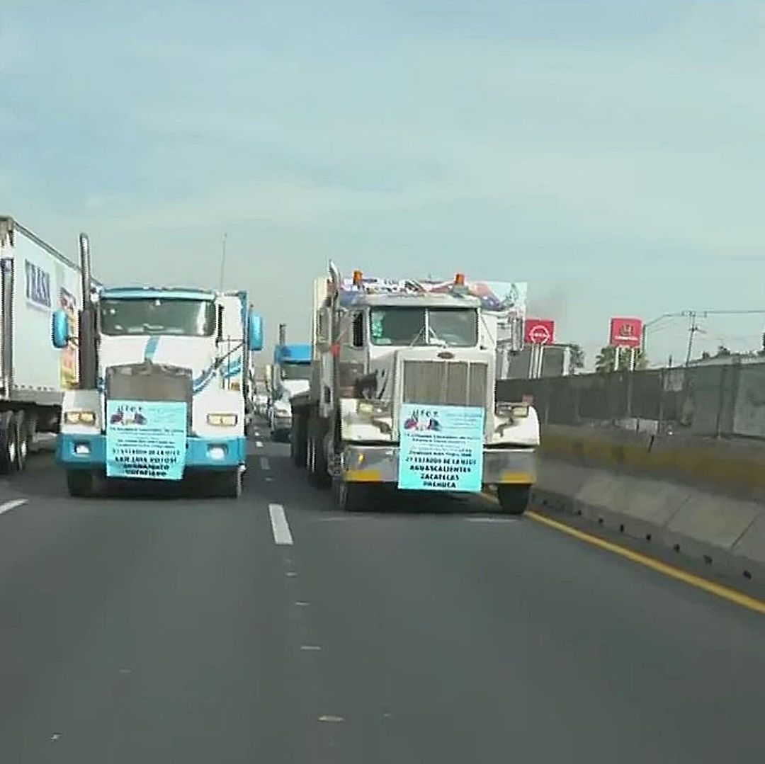Colapso en la autopista México-Querétaro por manifestación de transportistas