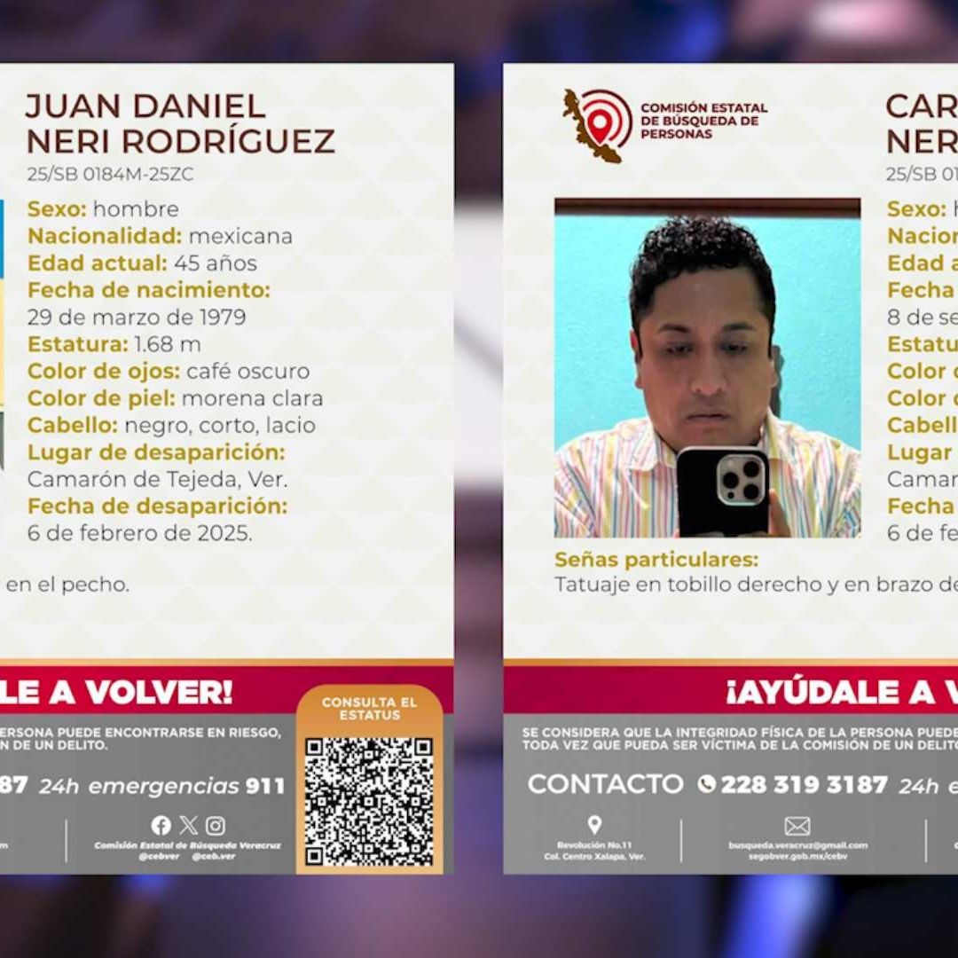 Reportan Desaparecidos Hermanos Carlos Ranses, Juan Daniel Neri Rodríguez Camarón de Tejeda, Veracruz